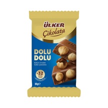 Ülker Çikolata Dolu Tablet 80 G Fındık - Dolu Dolu Lezzet 5'li Avantaj Paketi - 5 Adet Tarı