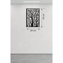 Soyut Ağaç Dalları Ahşap Duvar Tablosu - 25x35 Cm Lazer Kesim Dekoratif Pano Belirtilmemiş