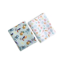 Milk&moo Müslin Örtü 2'li Set Jungle Friends Çok Renkli