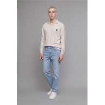 Defacto Vıkıngs Valhalla Boxy Fıt Baskılı Sweatshırt H1527ax26augr369 Gri-gr369