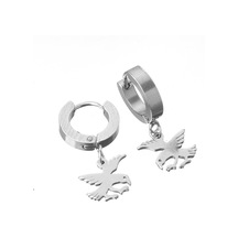 Sallantılı Kartal Erkek Çelik Küpe Takı Aksesuar w p24 t5