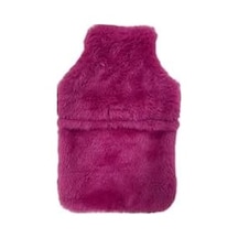 Sıcak Su Torbası Peluş Kalpli,pembe Termofor 29x17cm 750ml Açık Kırmızı