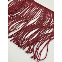 Koltuk Perde Saçağı / Püskülü / 20 Cm / 1 Metre / Bordo Rengi