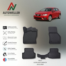 Seat Leon Hatchback 2012-2020 Uyumlu Havuzlu Oto Paspas
