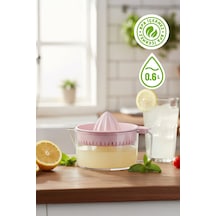 Hazneli Ve Ölçü Göstergeli Limon Ve Narenciye Sıkacağı, 0.60 L - Pembe Plastik Diğer