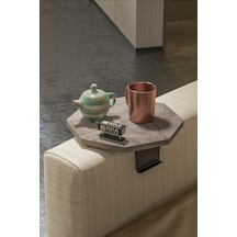 Yan Sehpa Ayarlanabilir Tepsi Dekoratif Modern Tepsi Sekizgen Gordion Çok Renkli