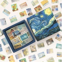 Van Gogh Temalı Kutu Sticker Bullet Journal