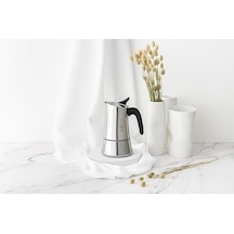 - Moon Exclusive: 4 Cups Ocak Üstü Espresso Pişirici - 170ml - Gümüş Renk - Paslanmaz Çelik Gövde - Patentli Güvenlik Valfi - Tüm Ocak Türleri İçin Uygundur İndüksiyon Dahil Aeropress
