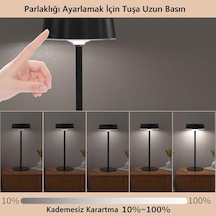 Solar Şarjlı Masa Lambası Dimmerli Dekoratif Dokunmatik Cafe Lambası Üç Işık Modu .