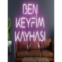 Ben Keyfim Kayhası Yazılı Neon Tabela Pembe