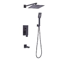 4889 Ankastre Banyo Ve Duş Sistemi Black Square Mat Siyah