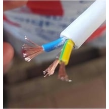3x2.5 Ttr 100 Metre Çok Telli Beyaz Renk Izolasyonlu Topraklı Seyyar Elektrik Kablosu 1