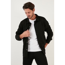 Buratti Fitilli Çıtçıtlı Relaxed Fit Erkek Gömlek 5905510 Siyah