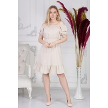 Kadın Beli Lastikli Tery Coton Elbise 4367/95 001 Kadın Beli Lastikli Tery Coton Elbise 4367/95 001