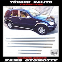 Mercedes Benz Ml W163 Krom Cam Çıtası 6 Prç. 1998-2005 P. Çelik