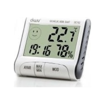 Diwu Dc102 İç Mekan Termometre Nem Ölçer Saat Diwu Dc102 İç Mekan Termometre Nem Ölçer Saat