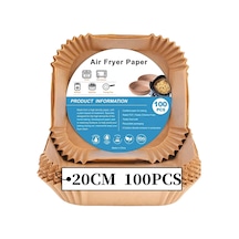 Mıopen Sıcak Hava Fritözleri İçin Fırın Kağıdı, 100 Adet Airfryer Pişirme Kağıdı, Yapışmaz, Yağa Dayanık