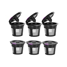 Metabagua Keurig Için 6 Adet K Bardak, Keurig 2.0 1.0 Için Kahve Filtresi Tek K Bardak 9ykywj Siyah