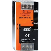 Imr-100-24 - 100W 24Vdc 4.2A Ray Montajlı Kapalı Tip Mini Güç Kay