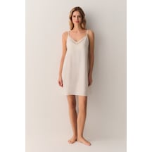 Suwen Bride Kısa Gecelik Sh26509613036 Ekru