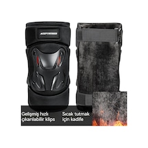 Motosiklet Sürme Diz Pedleri Dirsek Pedleri Dört Parçalı Kılıflar Gümüş - Siyah