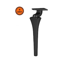4 Adet Venüs Lüx Metal Ayak 21 Cm Mat Siyah Mobilya Koltuk Ayağı