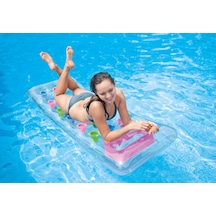 Intex 59894 Şeffaf Pencereli Bardaklı Yatak 188 Cm Çok Renkli