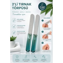 2'li Tırnak Törpüsü Seti, Paslanmaz Çelik, Yeşil Saplı
