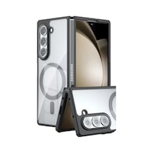 Newface Samsung Galaxy Uyumlu Z Fold 5 Kılıf Blur Fold Magsafe Kapak - Siyah