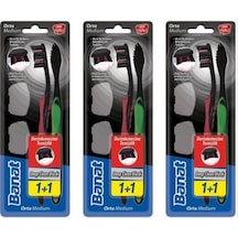 Banat Deep Clean Black Kapaklı Diş Fırçası Medium 2'li x 3 Paket