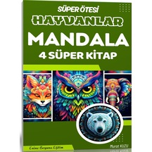 Süper Ötesi Hayvanlar Mandala Kitap Seti 4 Kitap