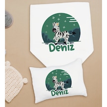 Bk Kids Kişiye Özel İsimli Bebek Battaniye Ve Yastık Hediye Seti, Yeni Doğan Bebek Hediyesi, Bebek Uyku Seti-26