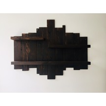 Cicibicitahta Ahşap Dekoratif Duvar Rafı