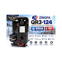 Zingfa Qr3-124 R404a 380v Trifaze Sanayi Tipi Soğutma Kompresörü Siyah