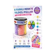 Yıldızlı Pul Standlı 6 Renk 60gr 1 Paket Bubu Parlak Pul Okul Sınıf Etkinlik Resim Dekarasyon Hobi Süsleme Sanat