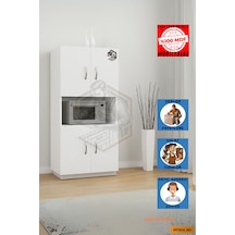 Tamamı Mdf 4 Kapaklı Mikrodalga/mini Fırın Dolabı Çok Amaçlı Mutf