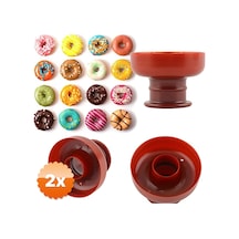2 Adet Yuvarlak Donut Kek Hamur Kesici Kalıp