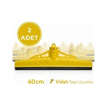 Mulpex Çekpas 40 Cm 2 Adet Vidalı Sap Uyumlu Sarı Renk Yersil Çekçek Yer Çekçeği Zemin Temizlik Aparatı