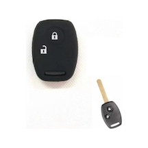 Honda Civic Fd6 Crv Accord Uyumlu 2 Tuşlu Silikon Anahtar Koruma Kılıfı Siyah