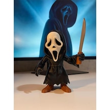 Ghost Face Figürü Scream Korku Filmi Koleksiyonluk Maskeli Modeli, 3d Baskı Dekoratif Figür 13cm