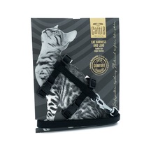 Cattie Dokuma Kedi Göğüs Tasma Ve Uzatma Seti 1x25-40 CM Siyah