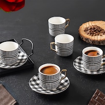 Porsima Yky098-6 6'lı 12 Parça Türk Kahvesi Fincan Takımı 100 Ml