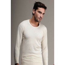 Hasyün 102 Erkek Uzun Kollu Yün Termal Fanila-krem - Xl Krem