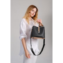 Lisanslı Just Polo Kadın Çanta Günlük Kullanım İçin Şık Ve Kullanışlı Model Siyah - Taba 78065990