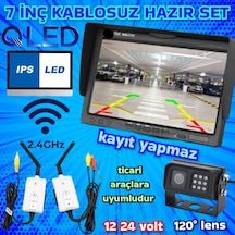 Kablosuz Ledli Metal Kamera 7 İnç Monitör Kayıt Yapmaz 12 24 V