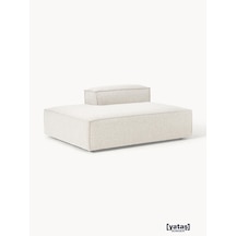 Most Mollis Sol Pro Köşe Modül 01 Beyaz Lüks Bukle Kumaş Yumuşak