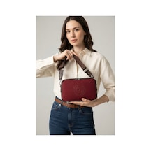 Just Polo Kadın Bordo-kahve 5 Bölmeli Omuz Ve Çapraz Askılı Çantası-bd6000