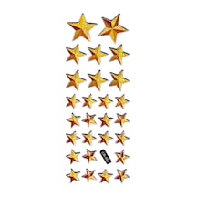 Sticker Kabartmalı Sticker Defter, Planlayıcı Etiket - Cb-552 16x7 Cm- Parlak Yıldızlar