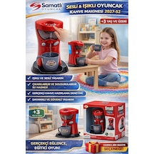 Sesli Ve Işıklı Kahve Makinesi Su Hazneli Gerçekçi Barista Deneyimi