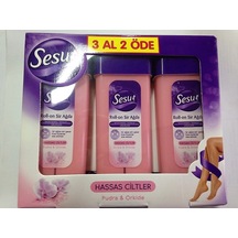 Sesu Pudra & Orkide Hassas Ciltler için Roll-On Sir Ağda 100 ML x 3